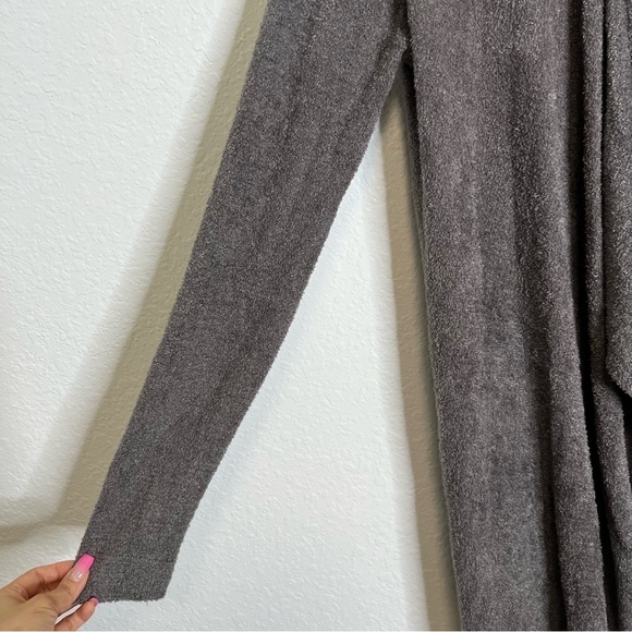 Barefoot Dreams Cardigan Sweater Women Small Medium S/M Chic Lite Gray Grey C3 - Picture 3 of 6